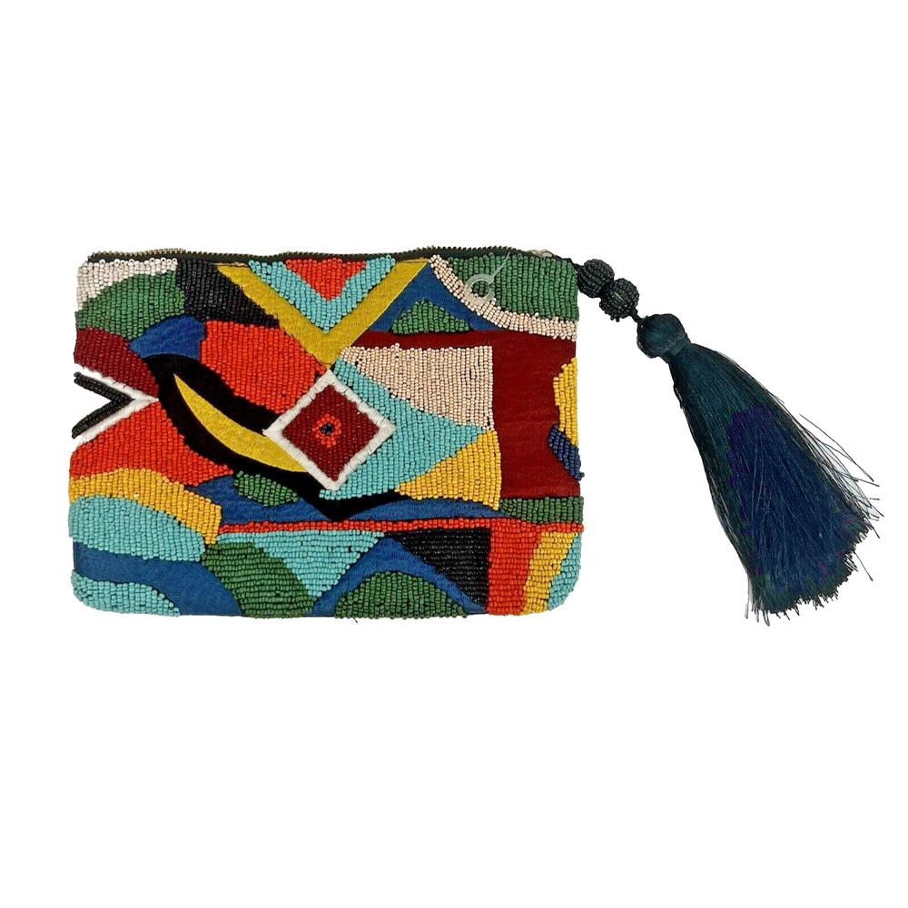 Sfera Femme Collection Clutch Bag Handbag Beaded Dangling Accent Purse NEW